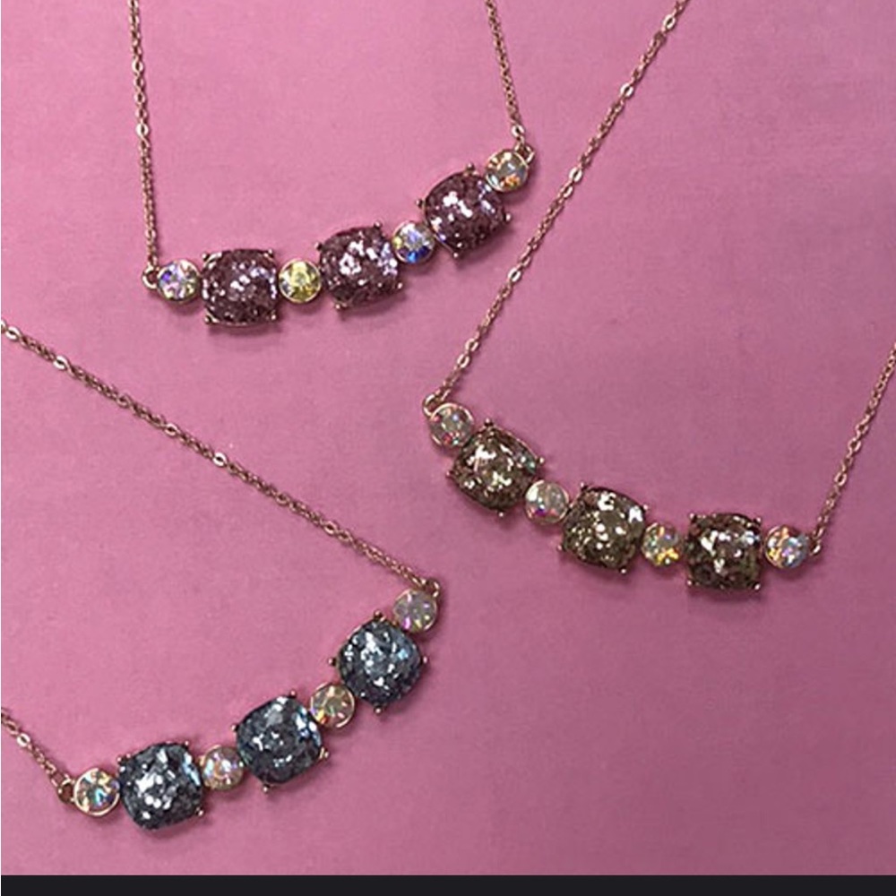 Triple Glitter Bar Necklace-Boutique